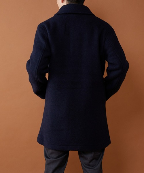 GEVACO（ゲバコ）の「【GEVACO/ゲバコ】ウールモッサステンカラー（ステンカラーコート・メンズ・チャコールグレー/ベージュ/ネイビー・MEDIUM/LARGE）」の7枚目の写真