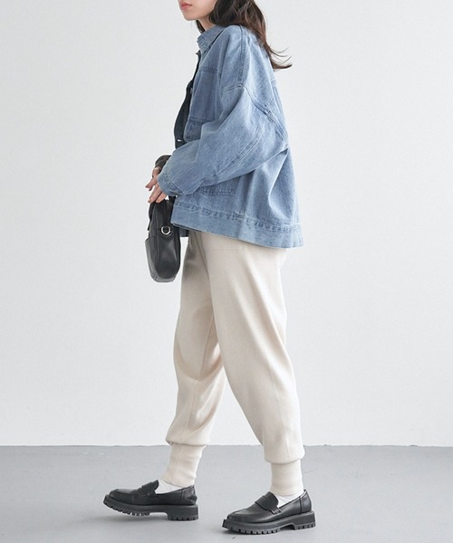 Chaco closet(チャコ クローゼット)の「ドローコードニットジョガーパンツ(その他パンツ・レディース・グリーン/ブラック/アイボリー/ワイン/杢グレー・S/M)」の18枚目の写真