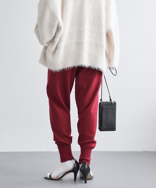 Chaco closet(チャコ クローゼット)の「ドローコードニットジョガーパンツ(その他パンツ・レディース・グリーン/ブラック/アイボリー/ワイン/杢グレー・S/M)」の21枚目の写真