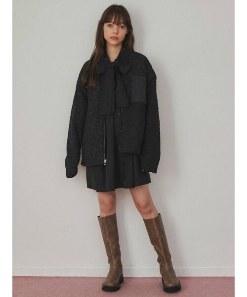 merry jenny（メリージェニー）の「おはなジャガードリバーシブルボアジャケット（その他アウター・レディース・ブラック/ベージュ/ラベンダー・FREE）」の13枚目の写真