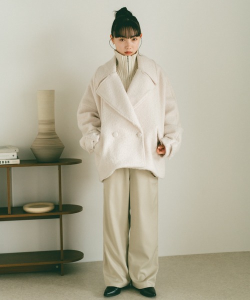 VANNIE U（ヴァニーユー）の「ダブルジップニット（ニット/セーター・レディース・ブラック/アイボリー/グレー・FREE）」の12枚目の写真