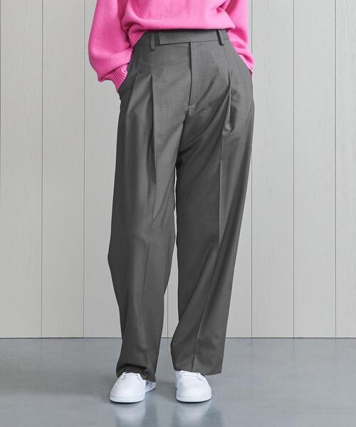 H BEAUTY&YOUTH UNITED ARROWS(エイチビューティーアンドユースユナイテッドアローズ)の「<H>TUCK TROUSERS/パンツ(その他パンツ・レディース・ダークグレー/ブラック・S/M)」の2枚目の写真