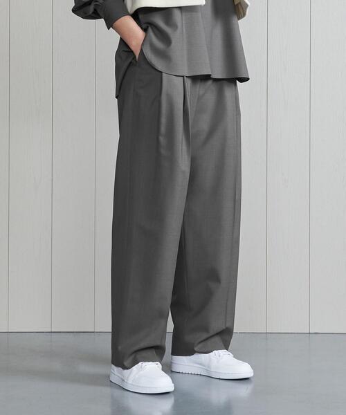 H BEAUTY&YOUTH UNITED ARROWS(エイチビューティーアンドユースユナイテッドアローズ)の「<H>TUCK TROUSERS/パンツ(その他パンツ・レディース・ダークグレー/ブラック・S/M)」の6枚目の写真