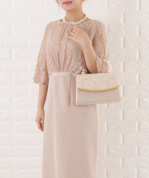 Lace Ladies(レースレディース)の「パールハンドルフラップレースハンドバッグ(クラッチバッグ・レディース・ブラック/グレー/ベージュ・FREE)」の14枚目の写真