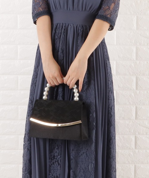 Lace Ladies(レースレディース)の「パールハンドルフラップレースハンドバッグ(クラッチバッグ・レディース・ブラック/グレー/ベージュ・FREE)」の17枚目の写真