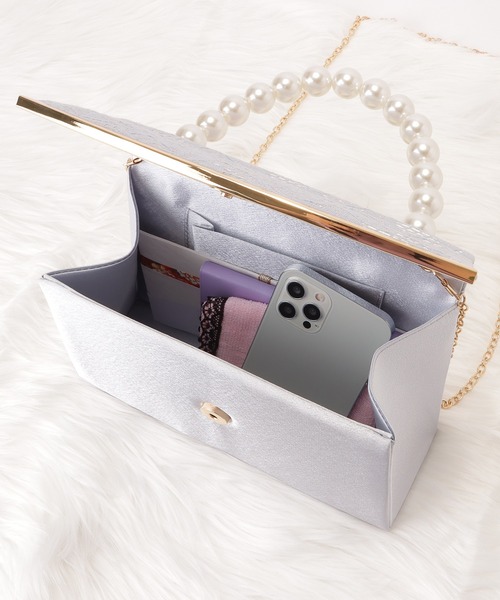 Lace Ladies(レースレディース)の「パールハンドルフラップレースハンドバッグ(クラッチバッグ・レディース・ブラック/グレー/ベージュ・FREE)」の22枚目の写真