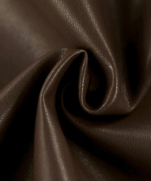 ALEXIA STAM（アリシアスタン）の「Fake Leather Jacket /フェイクレザージャケット（ブルゾン・レディース・マスタード/ブラウン/ブラック・FREE）」の7枚目の写真