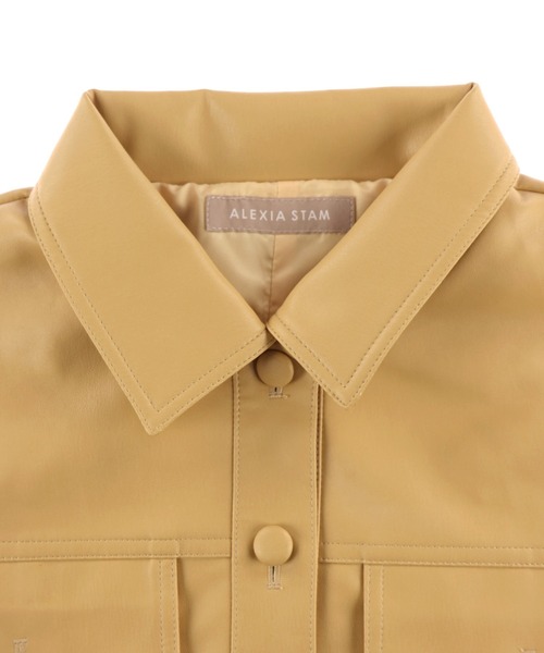 ALEXIA STAM（アリシアスタン）の「Fake Leather Jacket /フェイクレザージャケット（ブルゾン・レディース・マスタード/ブラウン/ブラック・FREE）」の15枚目の写真