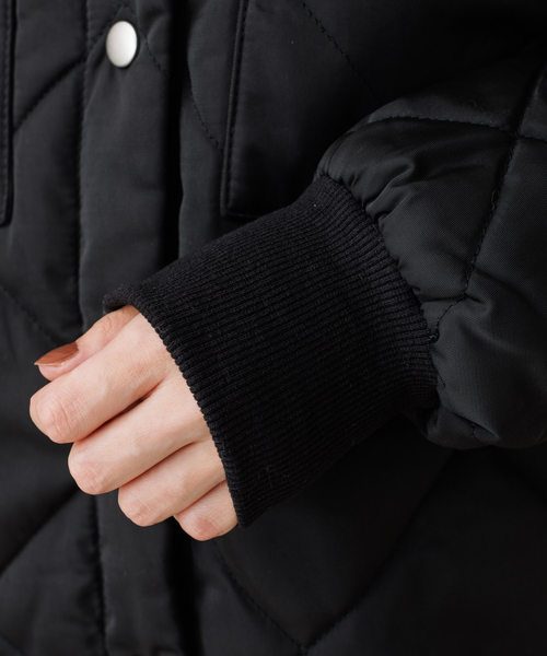 Rouge vif(ルージュヴィフ)の「MICA キルティングノーカラーコート(ノーカラーコート・レディース・ブラック/オフホワイト・フリー)」の16枚目の写真