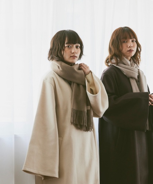 moi tytto（モイテュット）の「淡色マフラー（マフラー・レディース・グレイッシュベージュ/ナチュラル/ブラウン・FREE）」の17枚目の写真