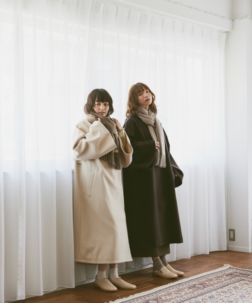 moi tytto（モイテュット）の「淡色マフラー（マフラー・レディース・グレイッシュベージュ/ナチュラル/ブラウン・FREE）」の22枚目の写真