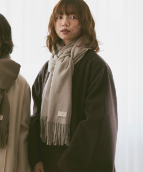 moi tytto（モイテュット）の「淡色マフラー（マフラー・レディース・グレイッシュベージュ/ナチュラル/ブラウン・FREE）」の15枚目の写真