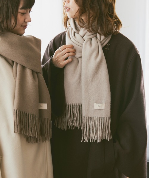 moi tytto（モイテュット）の「淡色マフラー（マフラー・レディース・グレイッシュベージュ/ナチュラル/ブラウン・FREE）」の12枚目の写真