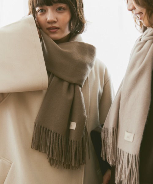 moi tytto（モイテュット）の「淡色マフラー（マフラー・レディース・グレイッシュベージュ/ナチュラル/ブラウン・FREE）」の14枚目の写真
