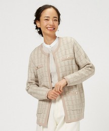 TOKYO SHIRTS | ロングニットジャケット(ノーカラージャケット)