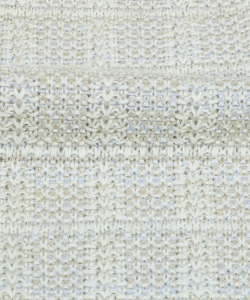 TOKYO SHIRTS（トウキョウシャツ）の「ロングニットジャケット（ノーカラージャケット・レディース・ライトベージュ/ネイビー/ライトグレー・M/L）」の20枚目の写真