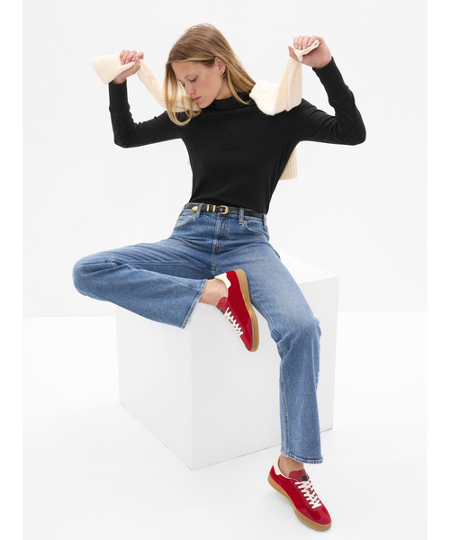 GAP（ギャップ）の「スラブ リブタートルネック（Tシャツ/カットソー・レディース・オフホワイト/ブラック/グリーン系その他/ブルー/グレー/グリーン/ピンク・XXS/XL/S/M/L/XS）」の15枚目の写真