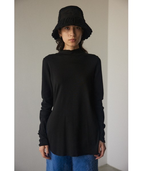 BLACK BY MOUSSY（ブラックバイマウジー）の「long highneck tops(ロングハイネックトップス）（Tシャツ/カットソー・レディース・グリーン/ブラック/アイボリー・FREE）」の8枚目の写真