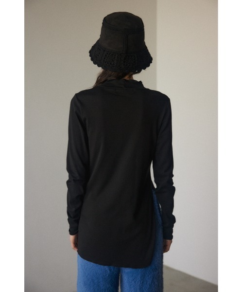 BLACK BY MOUSSY（ブラックバイマウジー）の「long highneck tops(ロングハイネックトップス）（Tシャツ/カットソー・レディース・グリーン/ブラック/アイボリー・FREE）」の10枚目の写真