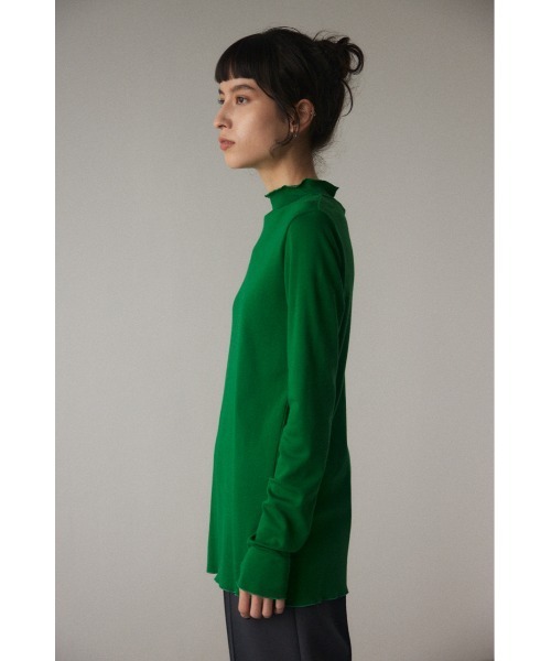 BLACK BY MOUSSY（ブラックバイマウジー）の「long highneck tops(ロングハイネックトップス）（Tシャツ/カットソー・レディース・グリーン/ブラック/アイボリー・FREE）」の16枚目の写真