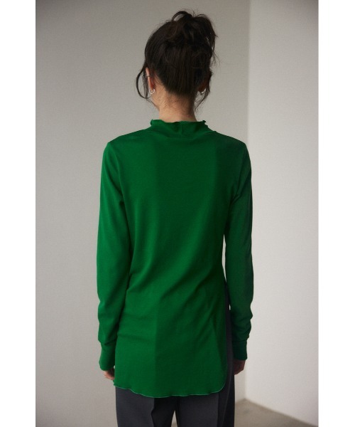 BLACK BY MOUSSY（ブラックバイマウジー）の「long highneck tops(ロングハイネックトップス）（Tシャツ/カットソー・レディース・グリーン/ブラック/アイボリー・FREE）」の17枚目の写真