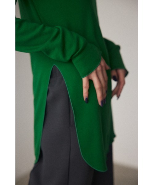 BLACK BY MOUSSY（ブラックバイマウジー）の「long highneck tops(ロングハイネックトップス）（Tシャツ/カットソー・レディース・グリーン/ブラック/アイボリー・FREE）」の19枚目の写真