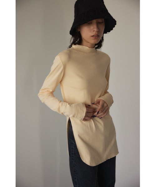 BLACK BY MOUSSY（ブラックバイマウジー）の「long highneck tops(ロングハイネックトップス）（Tシャツ/カットソー・レディース・グリーン/ブラック/アイボリー・FREE）」の21枚目の写真