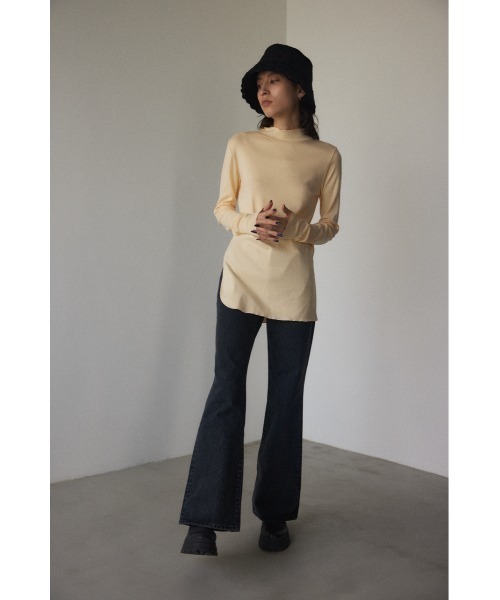 BLACK BY MOUSSY（ブラックバイマウジー）の「long highneck tops(ロングハイネックトップス）（Tシャツ/カットソー・レディース・グリーン/ブラック/アイボリー・FREE）」の22枚目の写真