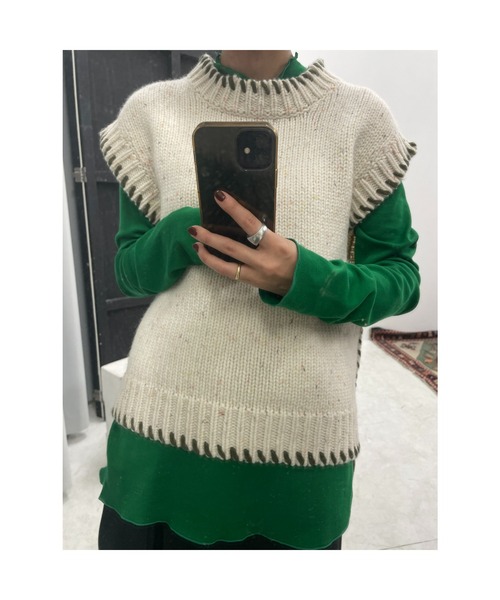 BLACK BY MOUSSY（ブラックバイマウジー）の「long highneck tops(ロングハイネックトップス）（Tシャツ/カットソー・レディース・グリーン/ブラック/アイボリー・FREE）」の5枚目の写真