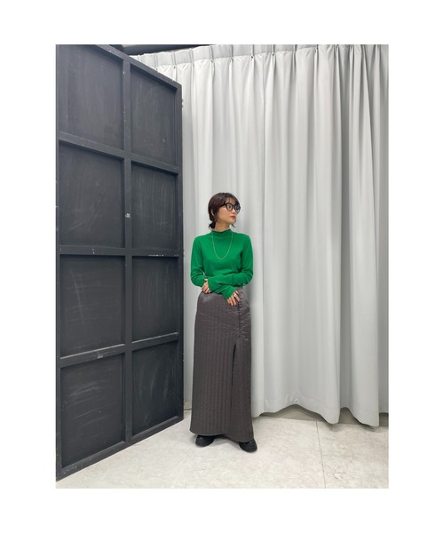 BLACK BY MOUSSY（ブラックバイマウジー）の「long highneck tops(ロングハイネックトップス）（Tシャツ/カットソー・レディース・グリーン/ブラック/アイボリー・FREE）」の4枚目の写真