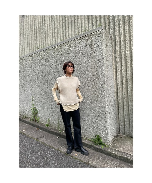 BLACK BY MOUSSY（ブラックバイマウジー）の「long highneck tops(ロングハイネックトップス）（Tシャツ/カットソー・レディース・グリーン/ブラック/アイボリー・FREE）」の6枚目の写真