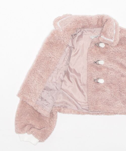 Ank Rouge（アンクルージュ）の「ボアダッフルコート（ダッフルコート・レディース・アイボリー/ブルー/ピンク・M）」の7枚目の写真