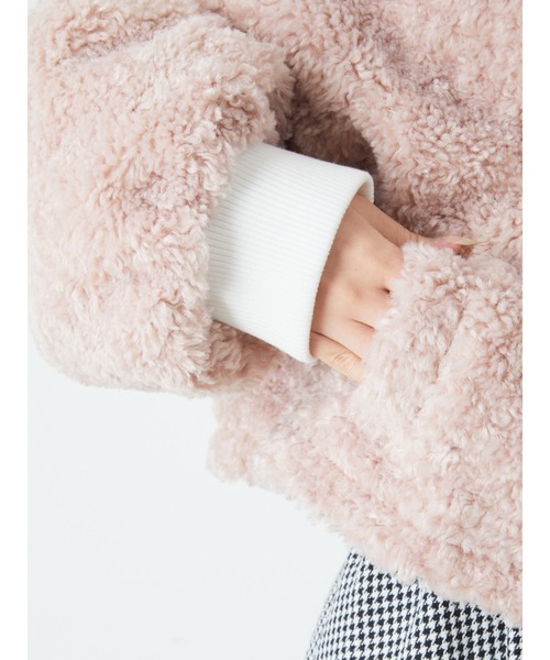 Ank Rouge（アンクルージュ）の「ボアダッフルコート（ダッフルコート・レディース・アイボリー/ブルー/ピンク・M）」の10枚目の写真