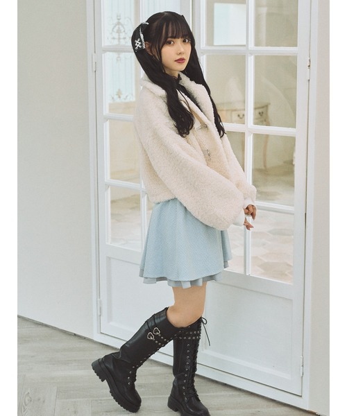 Ank Rouge（アンクルージュ）の「ボアダッフルコート（ダッフルコート・レディース・アイボリー/ブルー/ピンク・M）」の17枚目の写真