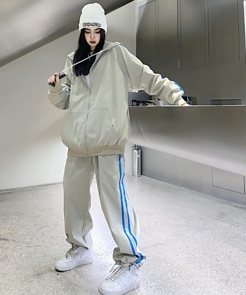 SUPER STAR　ジャージ　セットアップ　長袖　フルレングス　シルバー SUPER STAR ジャージ セットアップ 長袖 フルレングス シルバー SUPER