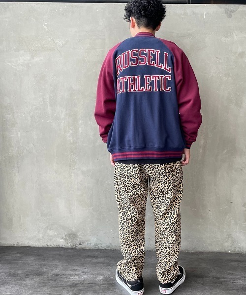 Russell Athletic（ラッセルアスレティック）の「[RUSSELL ATHLETIC/ラッセル アスレチック] 別注 ワッペン刺繍 ボタンアップスウェットスタジャン（ブルゾン・レディース・ネイビー/グレー/グリーン・M/L）」の16枚目の写真