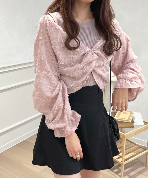 apres jour（アプレジュール）の「【セットアップ可能】ドッキングトップス【ZOZOTOWN限定アイテム】（ニット/セーター・レディース・ブラック/ピンクベージュ/アイボリー・フリー/X-LARGE）」の20枚目の写真