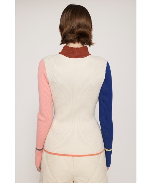 SLY(スライ)の「2WAY BLOCKING COLOR HG TOPS ブロッキングカラー ハイゲージニット トップス 2WAY(ニット/セーター・レディース・グリーン系その他2/ピンク系その他・FREE)」の16枚目の写真