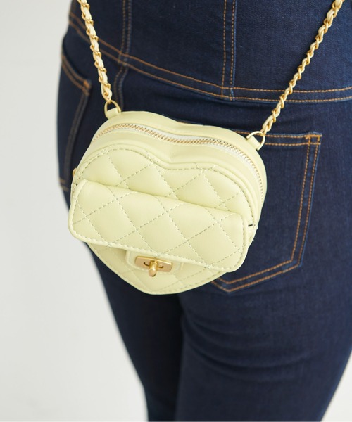 FREE'S MART(フリーズマート)の「◇ハートミニショルダーバッグ(ショルダーバッグ・レディース・ブラック/イエロー・フリ-)」の10枚目の写真