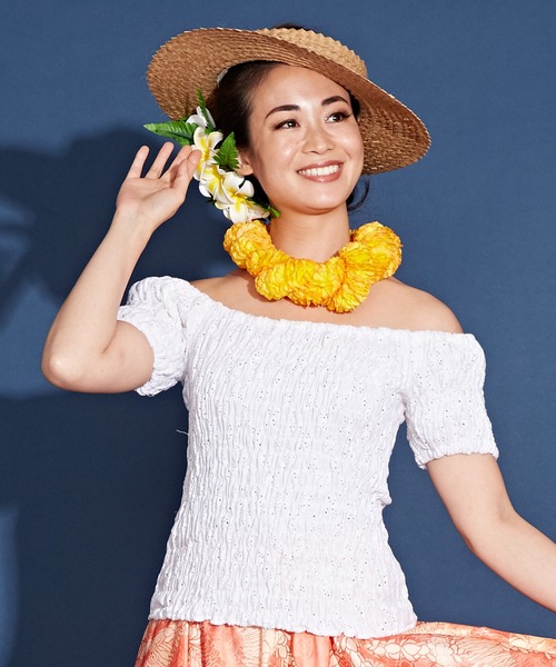 Maunaloa(マウナロア)の「【Maunaloa】フレンチレースギャザーブラウス(シャツ/ブラウス・レディース・ブラック/ホワイト・M/L)」の11枚目の写真