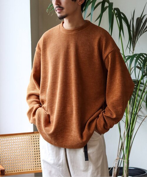 JOURNAL STANDARD（ジャーナルスタンダード）の「モールコール クルーネック（スウェット・メンズ・チャコールグレー/ベージュ/アイボリー/チョコ/ブルー系その他/キャメル・MEDIUM/LARGE）」の3枚目の写真