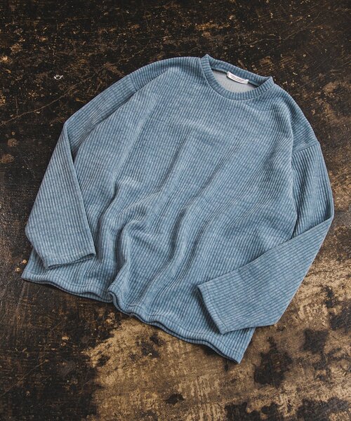 JOURNAL STANDARD（ジャーナルスタンダード）の「モールコール クルーネック（スウェット・メンズ・チャコールグレー/ベージュ/アイボリー/チョコ/ブルー系その他/キャメル・MEDIUM/LARGE）」の5枚目の写真