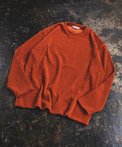 JOURNAL STANDARD（ジャーナルスタンダード）の「モールコール クルーネック（スウェット・メンズ・チャコールグレー/ベージュ/アイボリー/チョコ/ブルー系その他/キャメル・MEDIUM/LARGE）」の6枚目の写真