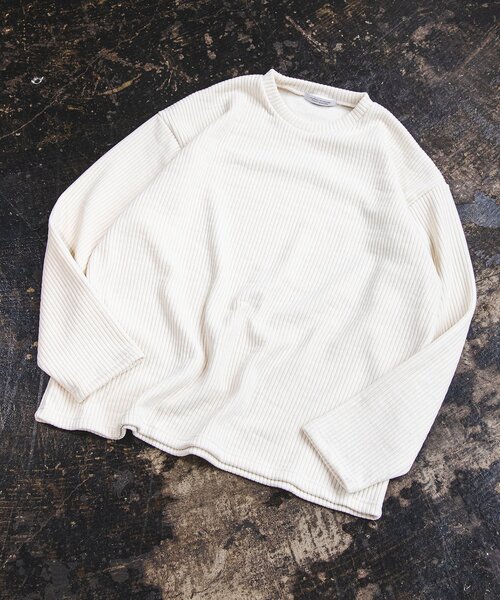 JOURNAL STANDARD（ジャーナルスタンダード）の「モールコール クルーネック（スウェット・メンズ・チャコールグレー/ベージュ/アイボリー/チョコ/ブルー系その他/キャメル・MEDIUM/LARGE）」の2枚目の写真