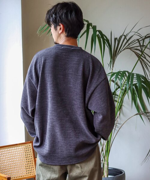 JOURNAL STANDARD（ジャーナルスタンダード）の「モールコール クルーネック（スウェット・メンズ・チャコールグレー/ベージュ/アイボリー/チョコ/ブルー系その他/キャメル・MEDIUM/LARGE）」の12枚目の写真