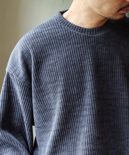 JOURNAL STANDARD（ジャーナルスタンダード）の「モールコール クルーネック（スウェット・メンズ・チャコールグレー/ベージュ/アイボリー/チョコ/ブルー系その他/キャメル・MEDIUM/LARGE）」の13枚目の写真