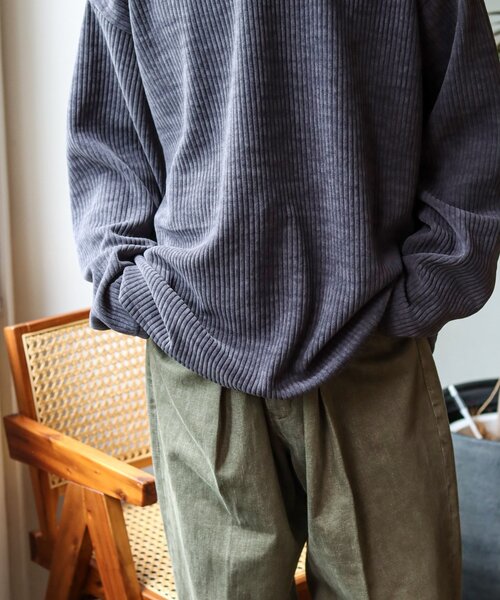 JOURNAL STANDARD（ジャーナルスタンダード）の「モールコール クルーネック（スウェット・メンズ・チャコールグレー/ベージュ/アイボリー/チョコ/ブルー系その他/キャメル・MEDIUM/LARGE）」の14枚目の写真