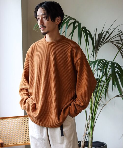 JOURNAL STANDARD（ジャーナルスタンダード）の「モールコール クルーネック（スウェット・メンズ・チャコールグレー/ベージュ/アイボリー/チョコ/ブルー系その他/キャメル・MEDIUM/LARGE）」の19枚目の写真