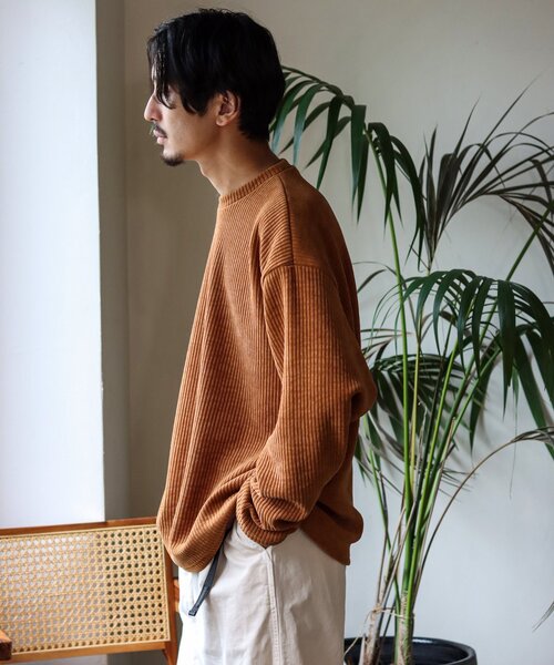 JOURNAL STANDARD（ジャーナルスタンダード）の「モールコール クルーネック（スウェット・メンズ・チャコールグレー/ベージュ/アイボリー/チョコ/ブルー系その他/キャメル・MEDIUM/LARGE）」の20枚目の写真