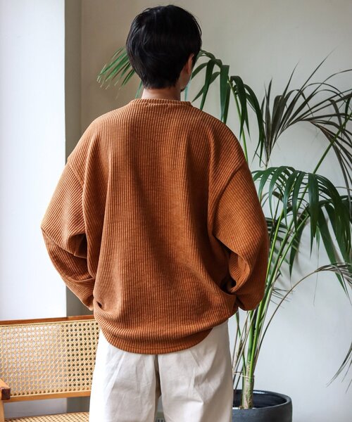 JOURNAL STANDARD（ジャーナルスタンダード）の「モールコール クルーネック（スウェット・メンズ・チャコールグレー/ベージュ/アイボリー/チョコ/ブルー系その他/キャメル・MEDIUM/LARGE）」の21枚目の写真